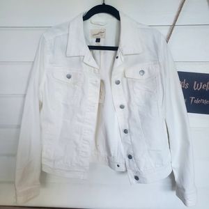 Universal Thread White Jean Jacket NWT Size L
